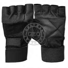 Gents Gym Power Lifting Leather Gloves